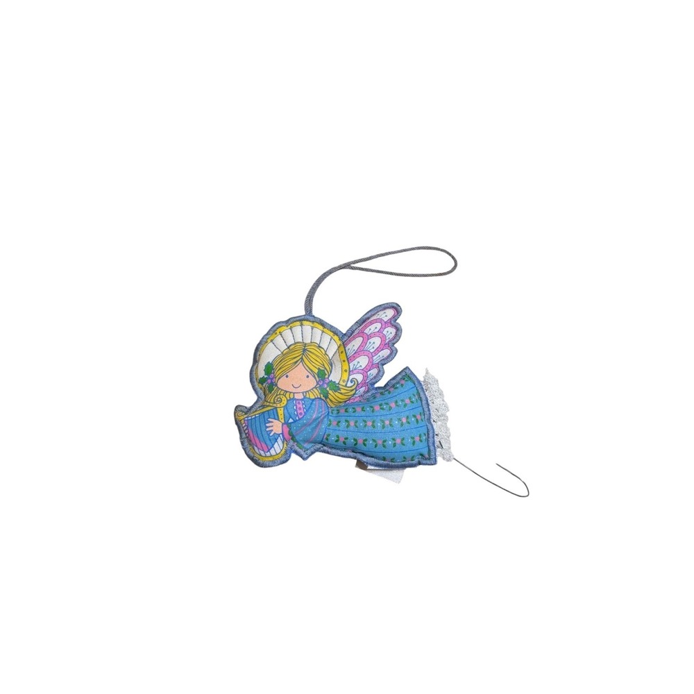 Hallmark Christmas Vintage 1979‎ Cloth Angel Music Angel Ornament